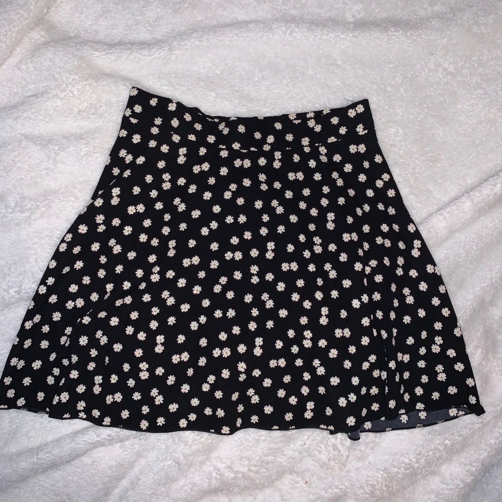 Flower print mini skirt